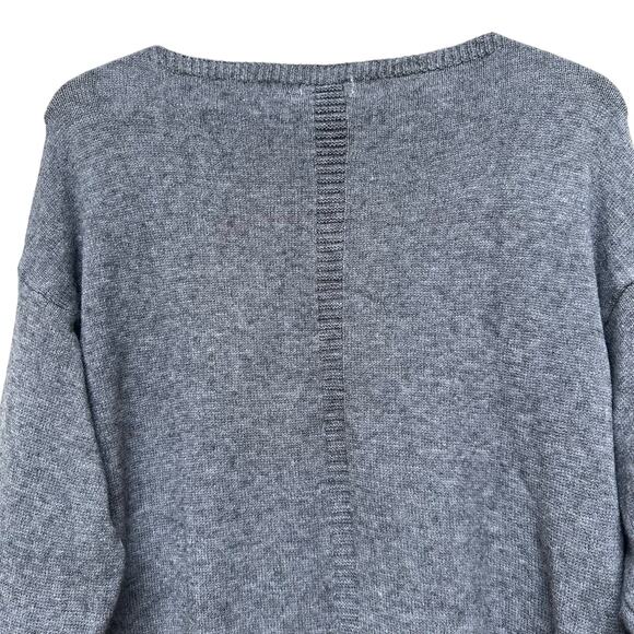 Made in Italy Gray Crewneck Long Sleeve Sweater Medium - Picture 5 of 6
